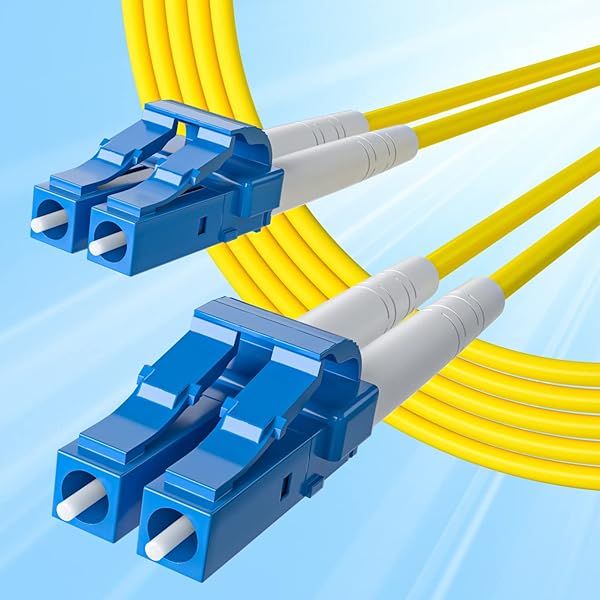 10Gtek Fiber Patch Cable LC to LC OS2 10Gb Singlemode Jumper 3 Meter Yellow LSZH Fiber Optic Cord for SMF SFP Transceiver