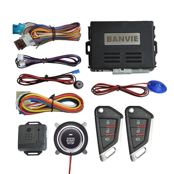 BANVIE Keyless Entry Alarm System: Remote Start & Push Button Ignition Kit for Ultimate Car Security