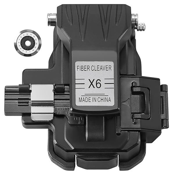 BAOSHLA X6 High Precision Optical Fiber Cleaver Tool for Fast Cutting and Stripping with 16 Cutting Points and Spare Blade