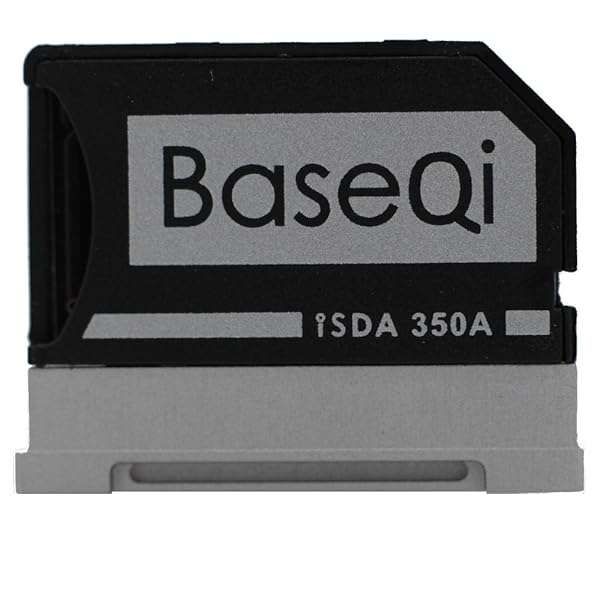 BASEQI Aluminum MicroSD Adapter for Microsoft Surface Book 13.5&quot; (Model-350A) - Add up to 1TB of extra storage space