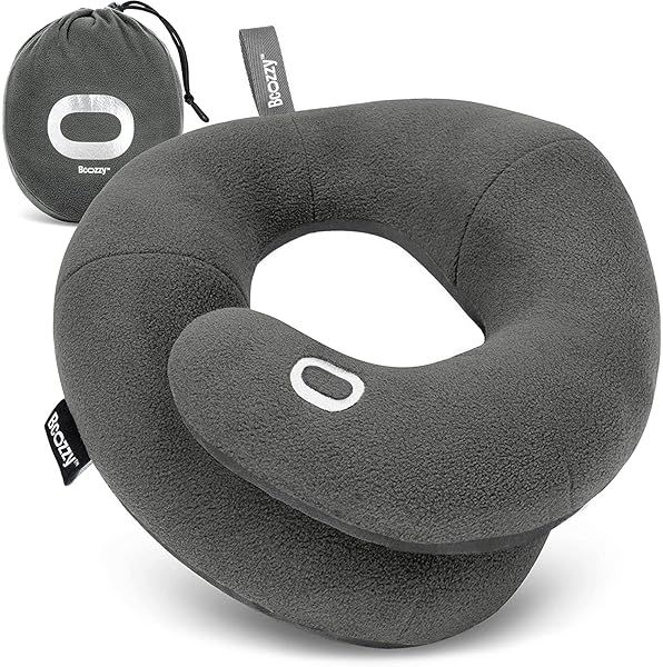 BCOZZY Neck Pillow: Ultimate Travel Comfort with Double Support for Head, Neck & Chin - Perfect for Flights & Home Use