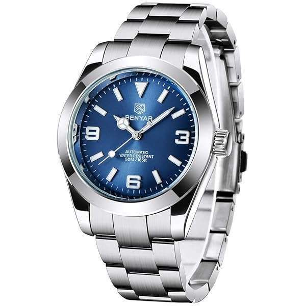 BENYAR Classic Men's Automatic Mechanical Watch - Waterproof Stainless Steel Sports Wristwatch with Luminous Features
