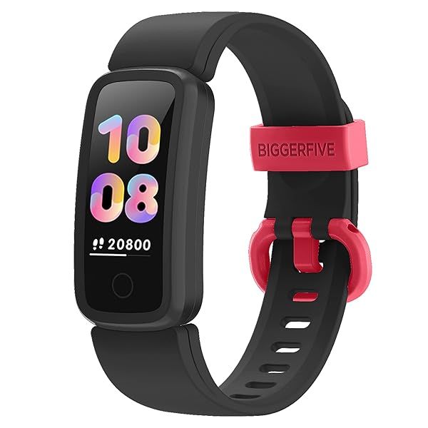 BIGGERFIVE Vigor Kids Fitness Tracker Watch: Waterproof Activity Tracker for Ages 5-15 with Heart Rate & Sleep Monitor