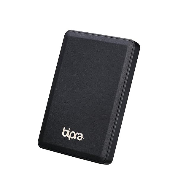 BIPRA 1TB Portable Hard Drive - One Touch Backup, FAT32, Black - Fast & Reliable Storage Solution