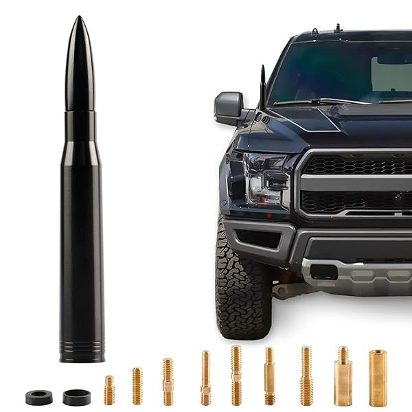 BJSIA Universal Car Antenna Replacement for Ford Dodge Chevrolet GMC Jeep Toyota Durable Black Car Accessories