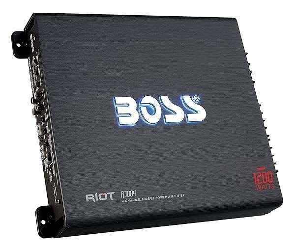Upgrade Your Sound: BOSS R3004 4 Channel Car Amplifier - 1200W, Class A/B, Bridgeable, Remote Control