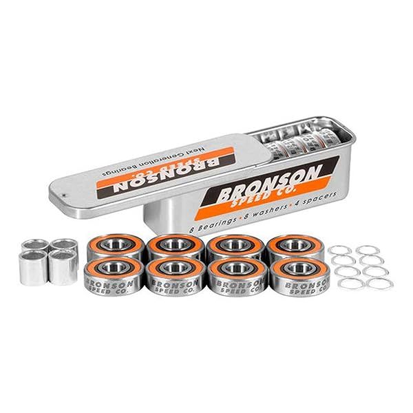 BRONSON SPEED CO. G3 Skateboard Bearings - High-Performance Set of 8 for Smooth Rides