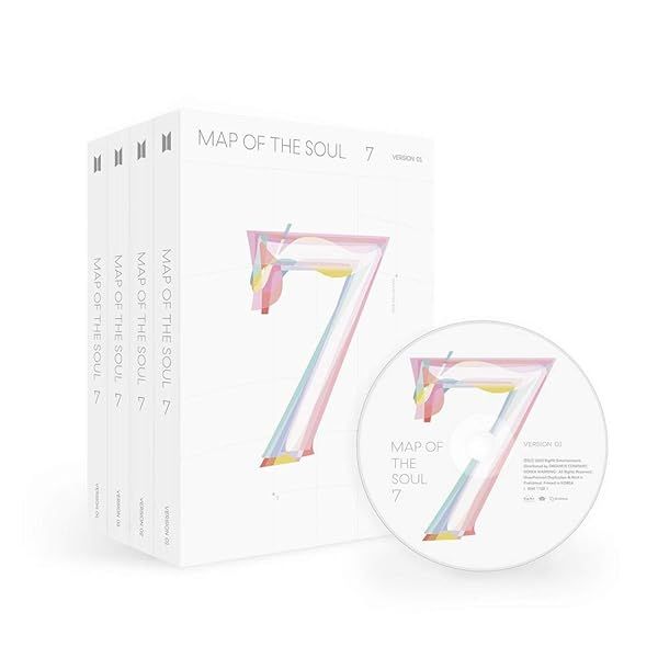 BTS Map Of The Soul 7 CD Version 1 High Quality Music Album for Fans