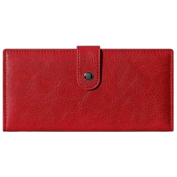 Bakurok Slim Soft Leather RFID Blocking Wallet for Women Bifold Long Clutch Credit Card Holder