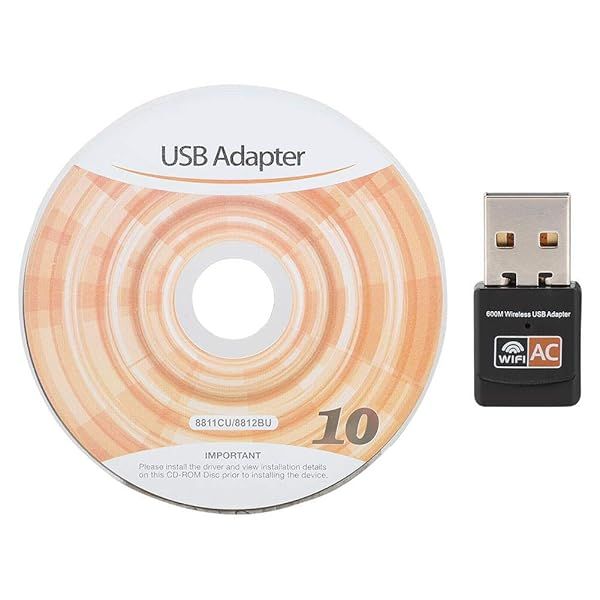 802.11AC USB Internet Adapter with Built-in Antenna for Desktop PC 150 Mbps 2.4G and 433 Mbps 5G Connectivity