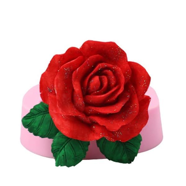 BeeSpring 3D Big Rose Cake Mold - Silicone Fondant & Chocolate Mould for Easy Baking & Decorating