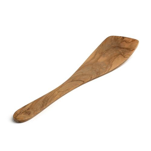 Berard 66475 Handcrafted Olive Wood Curved Spatula - Premium French Kitchen Tool