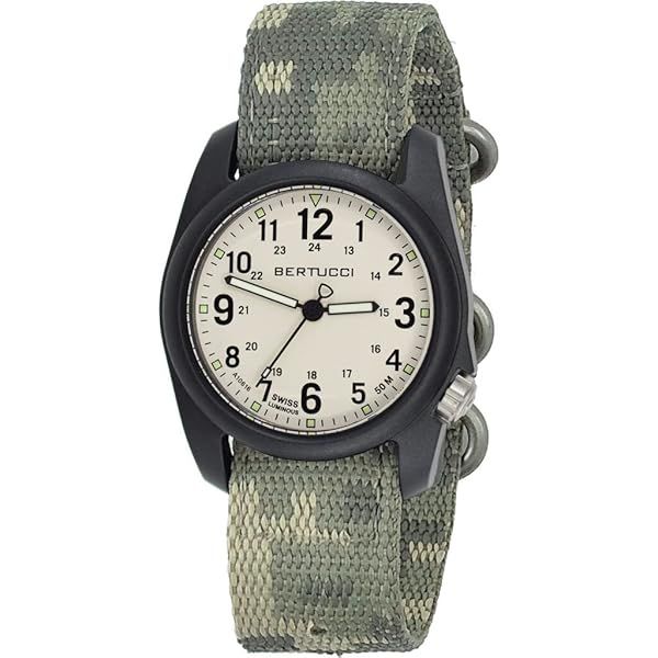 Bertucci Dx3 Field Stone Dial Black Case 64dc Digicam Band Durable Watch for Outdoor Adventures