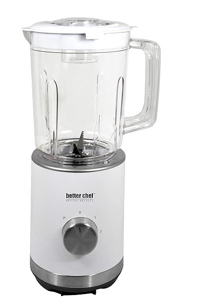 Better Chef Compact Blender: 25-Ounce BPA-Free Jar, Stainless Steel Blade, 2-Speed, 300W Motor - Modern Design & Safety Features
