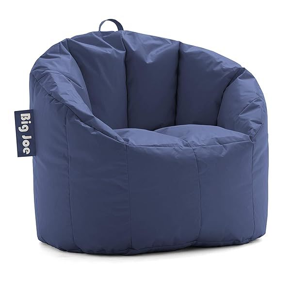 Big Joe Milano Navy Beanbag Chair - Durable Smartmax Comfort for Home & Office