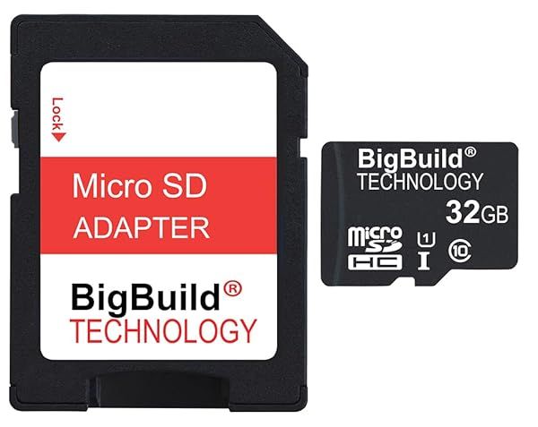 BigBuild 32GB UltraFast MicroSD Card 80MB/s for Lenovo Tab 4 10 - Includes SD Adapter