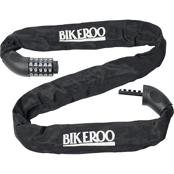 Heavy Duty 3ft Bikeroo Bike Lock Chain - Secure Bicycle, Moped & Scooter Lock with Protective Sleeve