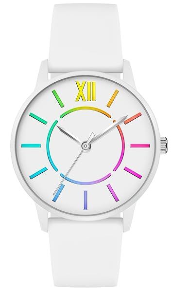 Bisley Unisex Waterproof Watch Easy to Read Silicone Strap 40mm White