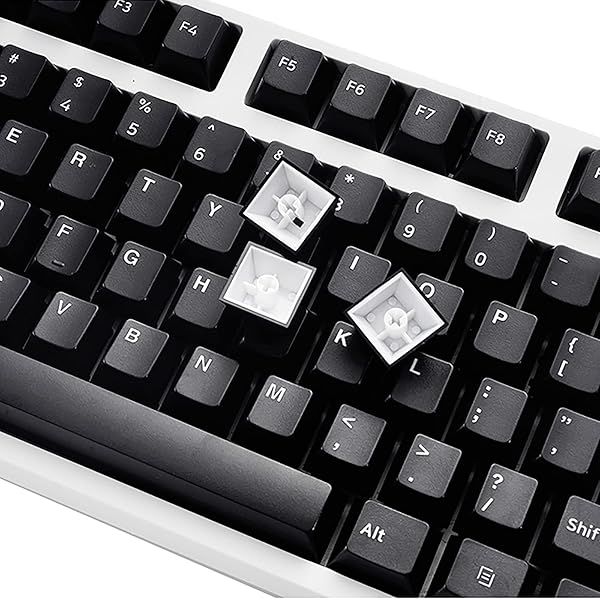 Black Keycaps 139 Keys PBT Cherry Profile Double Shot White On Black for Filco Cherry Ducky iKBC Mechanical Gaming Keyboard