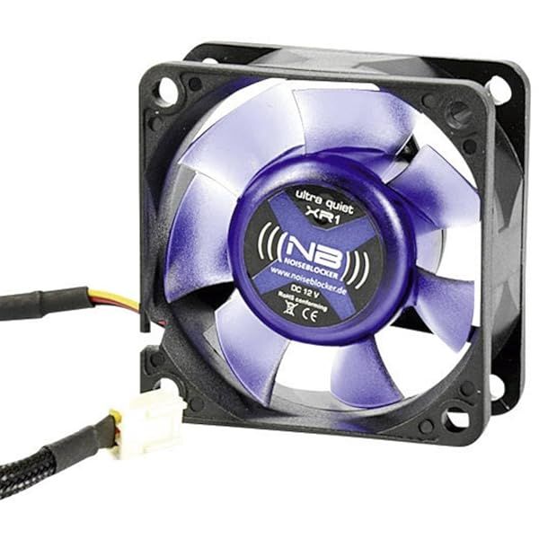 Noiseblocker NB-BlackSilentFan XR1: Ultra Quiet 60mm Fan (1600 RPM, 11 dBA) for Silent Cooling