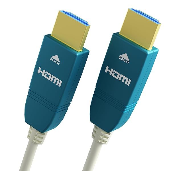 BlueAVS 15 Feet HDMI Fiber Optic Cable 4K 60Hz High Speed 18Gbps Dynamic HDR10 HDCP2.2 eARC White