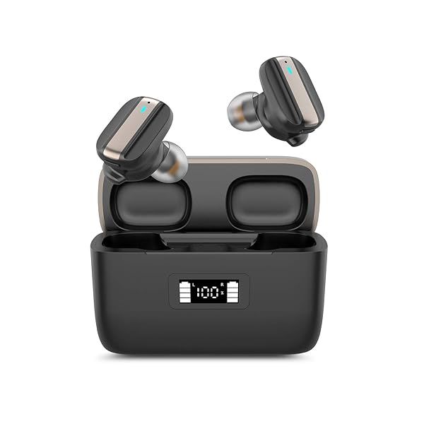 Bluetooth Earbuds 5.0 Wireless Noise Cancelling with Charging Case IPX8 Waterproof TWS Stereo Headphones for Sports and Workouts