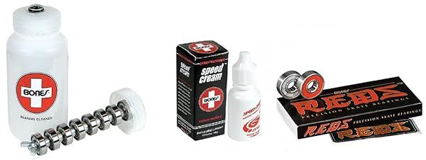 Boost Your Ride: Bones Reds Precision Skate Bearings with Speed Cream & Cleaning Unit Combo