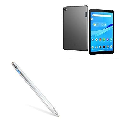 BoxWave AccuPoint Active Stylus for Lenovo Tab M8 (2nd Gen) - Ultra Fine Tip, Metallic Silver