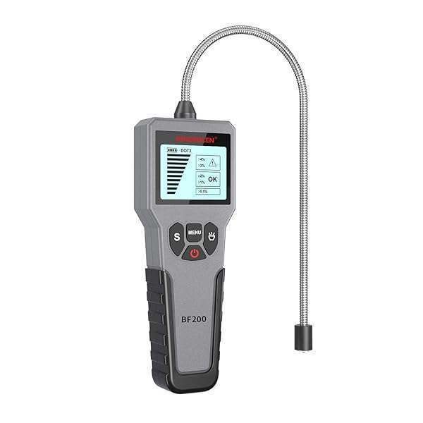 High Precision Brake Fluid Tester with LCD & Alarm - DOT3, DOT4, DOT5.1 Moisture Analyzer for Cars