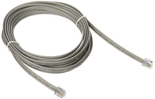 Buy C2G 09600 RJ12 6P6C Straight Modular Ethernet Cable - 14 Feet (4.26m) - High-Quality Silver Network Cable