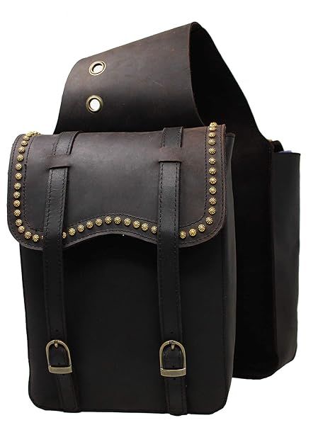 CHALLENGER Western Horse Trail Riding Saddle with Leather Cantle & Saddle Bag 102AA14 - Durable & Stylish Gear for Equestrians