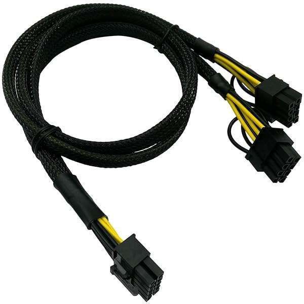 COMeap 10 Pin to Dual PCI-E 8 Pin Power Cable for HP DL580 DL585 DL980 G7 Server - 25in Adapter Splitter