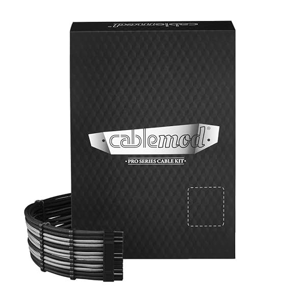 CableMod E-Series Pro ModFlex Sleeved Cable Kit for EVGA G G Plus P P Plus T Black Silver