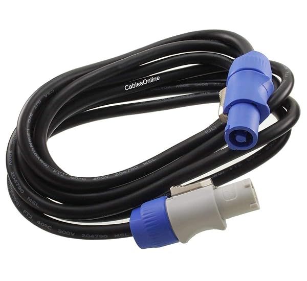CablesOnline 10ft 16AWG Stage Lighting Fixture PowerCon Compatible Power Through Jumper Cable PC-KA610