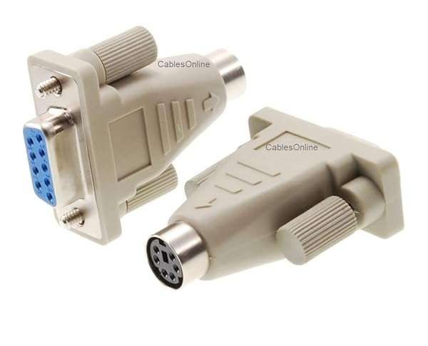 Buy CablesOnline 2-Pack PS/2 MiniDin6 to DB9 Serial Mouse Adapters - AD-M01-2 for Fast Connectivity