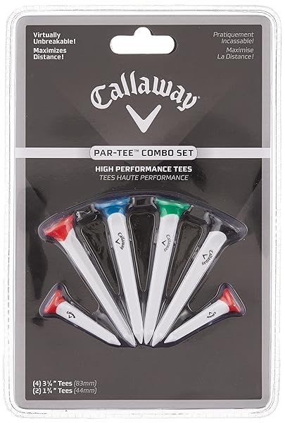 Buy Callaway Par-Tee Plastic Golf Tees - White 4 Pack for Ultimate Performance