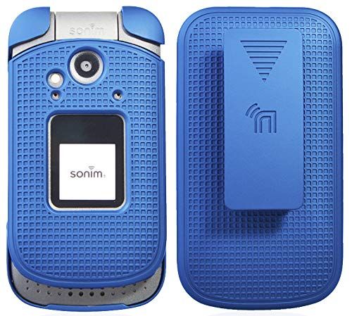Sonim XP3 Case with Clip & Holster - Cobalt Blue Protective Snap-On Cover for XP3800 Flip Phone