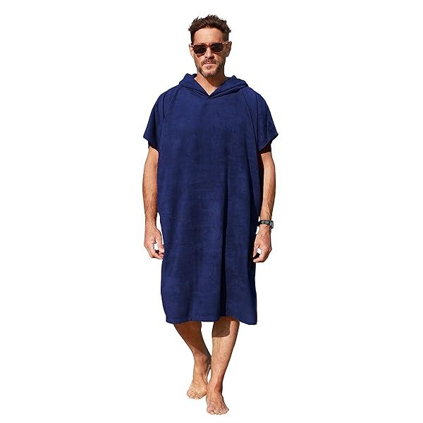Buy Catalonia Hooded Surf Towel Poncho - Quick-Dry Microfiber Changing Robe for Surfing & Swimming
