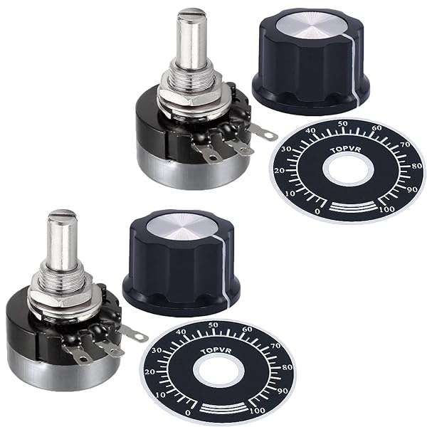 Buy CenryKay 2PCS RV24YN20S 50K Ohm Rotary Potentiometer Set with Knobs & Dials - Perfect for DIY Projects!