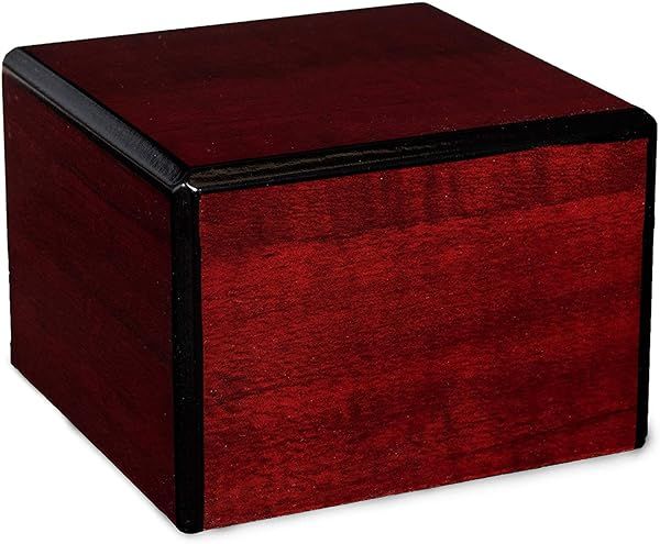 Chateau Urns Society Collection Extra Small Keepsake Cremation Urn Memorial Box for Ashes Cherry Finish