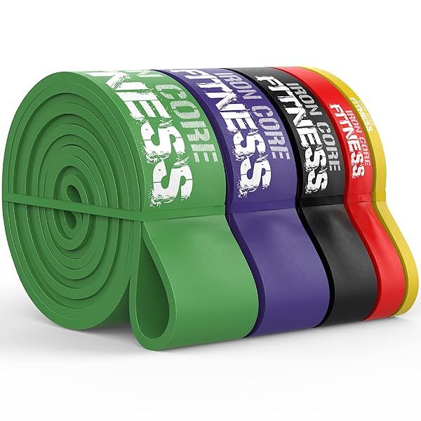 Chin Up Assist Exercise Bands Set: 5 Resistance Bands for Powerlifting & Mobility Training