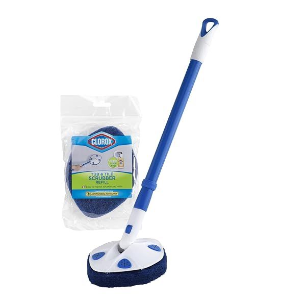 Clorox Extendable Tub & Tile Scrubber: Ultimate Cleaning Tool with Extra Pad