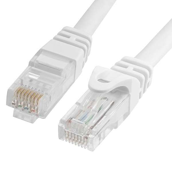 Cmple Cat 6 Ethernet Cable 1.5ft - 10Gbps LAN Cable for Gaming, Computers, Modems & More - High-Speed 550MHz, White