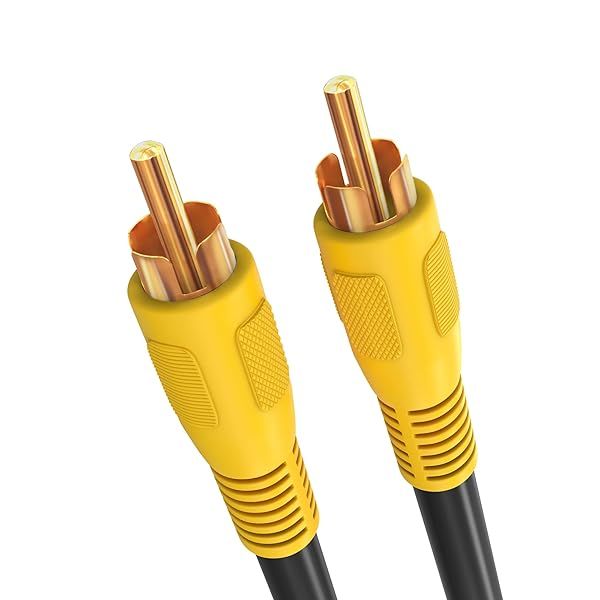 Cmple 100ft RCA Subwoofer Cable - Digital Coaxial Audio Cable for Home Theater & Rear View Camera