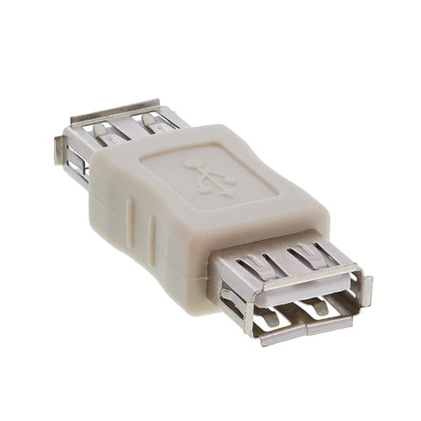 Cmple USB 2.0 Female to Female Adapter - Type-A Extension Connector Coupler in White