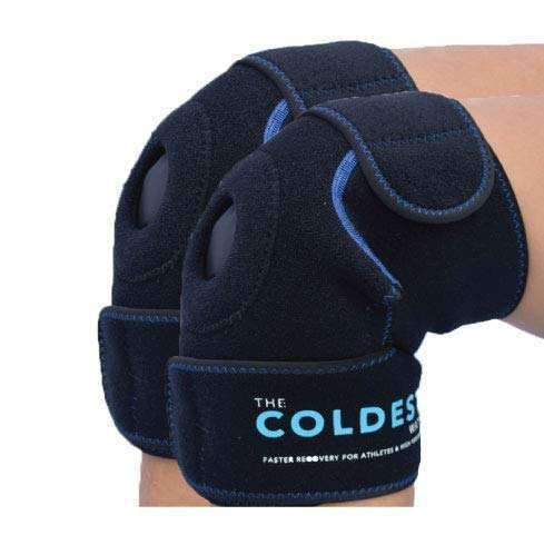Coldest Knee Ice Pack Wrap - Reusable Hot & Cold Therapy for Injury Recovery, Sprains, Arthritis - 2 Pack Compression Brace