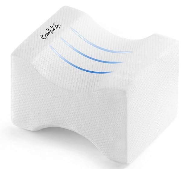 ComfiLife Orthopedic Knee Pillow: 100% Memory Foam for Side Sleepers - Relieve Back & Hip Pain