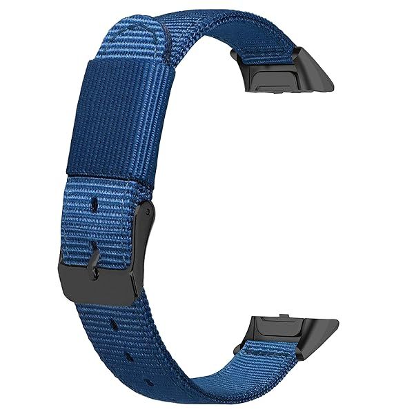 Soft Woven Nylon Replacement Bands for Samsung Galaxy Fit SM-R370 - Stylish & Comfortable Wrist Strap for Men & Women (Blue)