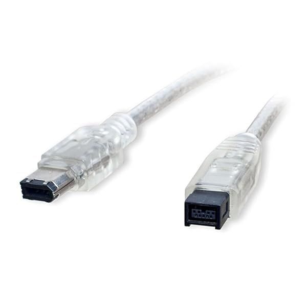 Connectland CL-CAB30007 FireWire 1394b 6ft Cable - 9-Pin to 6-Pin (Silver) for Fast Data Transfer