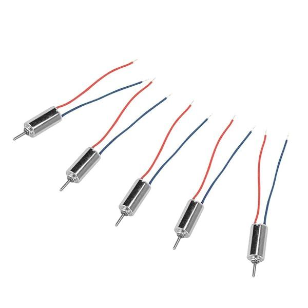 High-Speed Coreless Motor 4.5V - 5 Pack DC Micro Motors for Model Aircraft & Toys | 32250 RPM, 0.12A, 0.12W